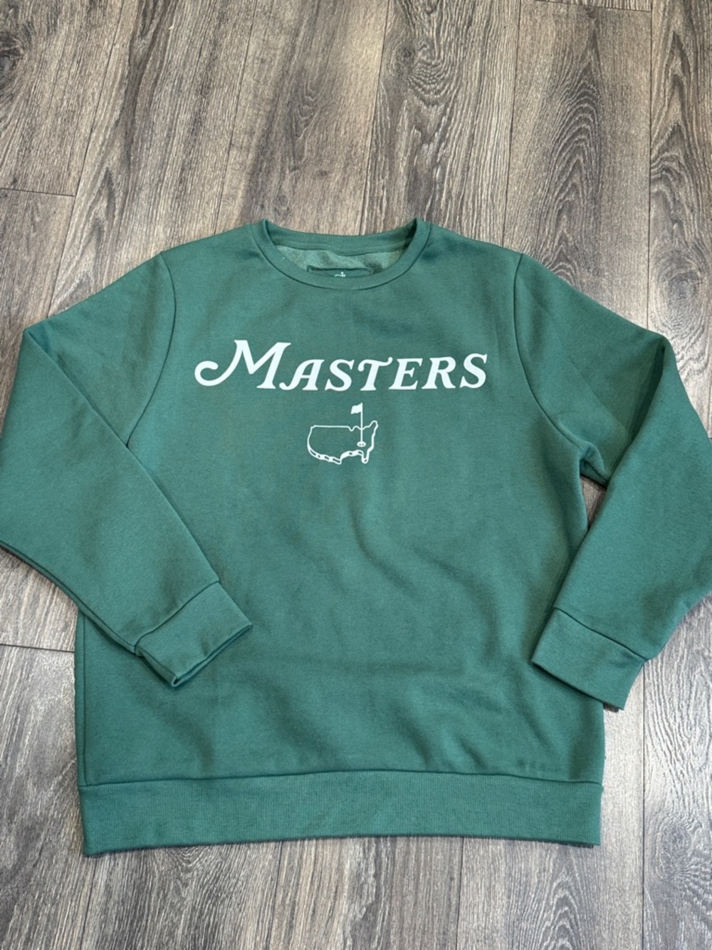 Masters Forest Green Crewneck Sweatshirt with White Logo